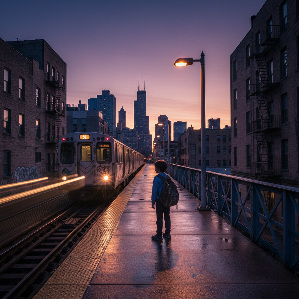 Your parents let you ride the L alone at ten? No mames.