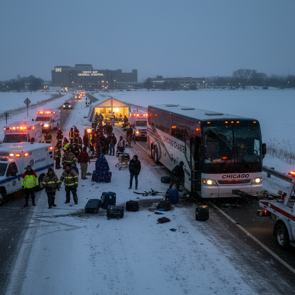 Your Chicago bus trip just landed 33 people in Green Bay hospitals.