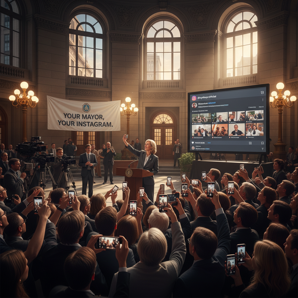 Your Mayor is ditching press releases for Instagram. No, really.