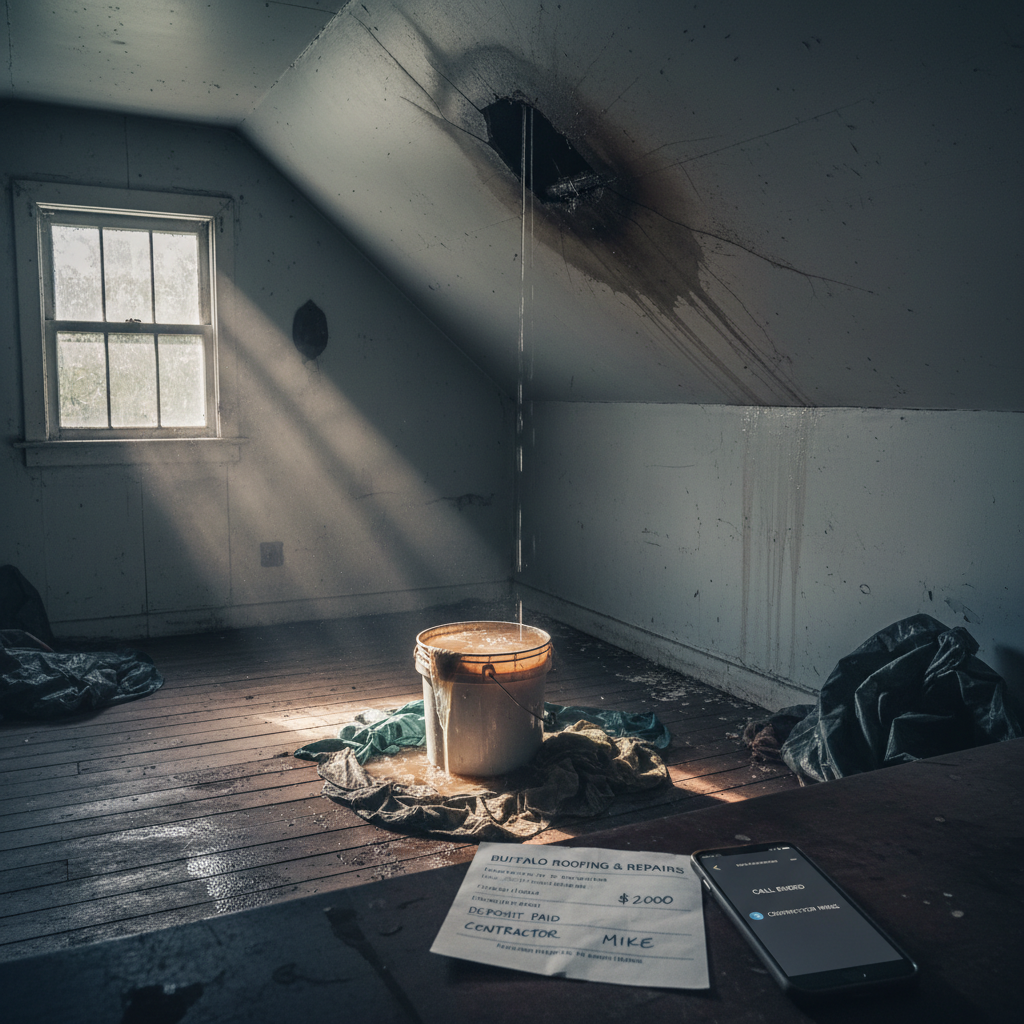 Your Buffalo roof is still leaking and that contractor ghosted you $2K.