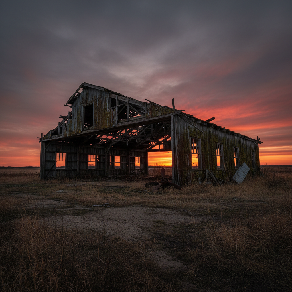 Your old wartime hangar just west of Brandon is failing.