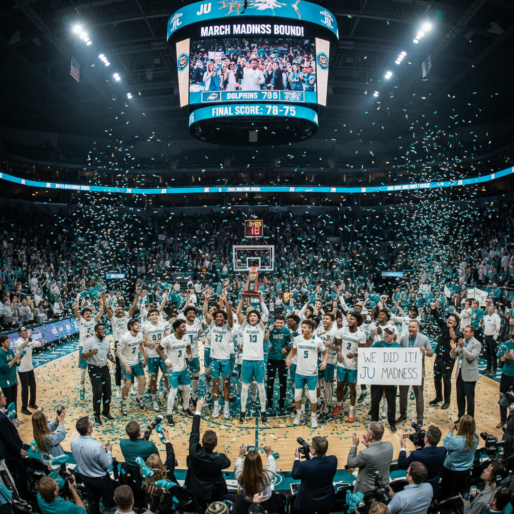 Your Dolphins are dancing! Can you believe JU made March Madness?