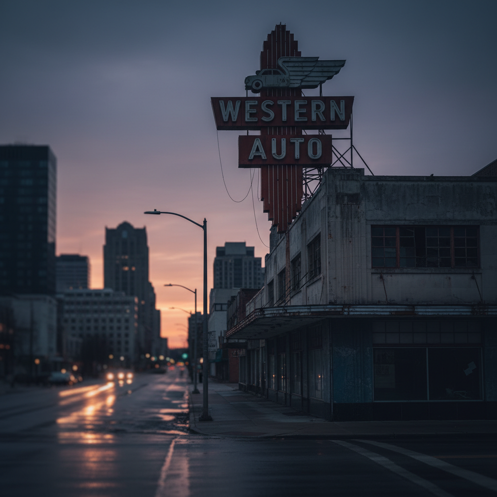Your Western Auto sign has been dark for 8 months and nobody's talking.