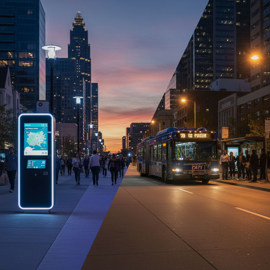 Does Charlotte need more digital kiosks or more bus lines?
