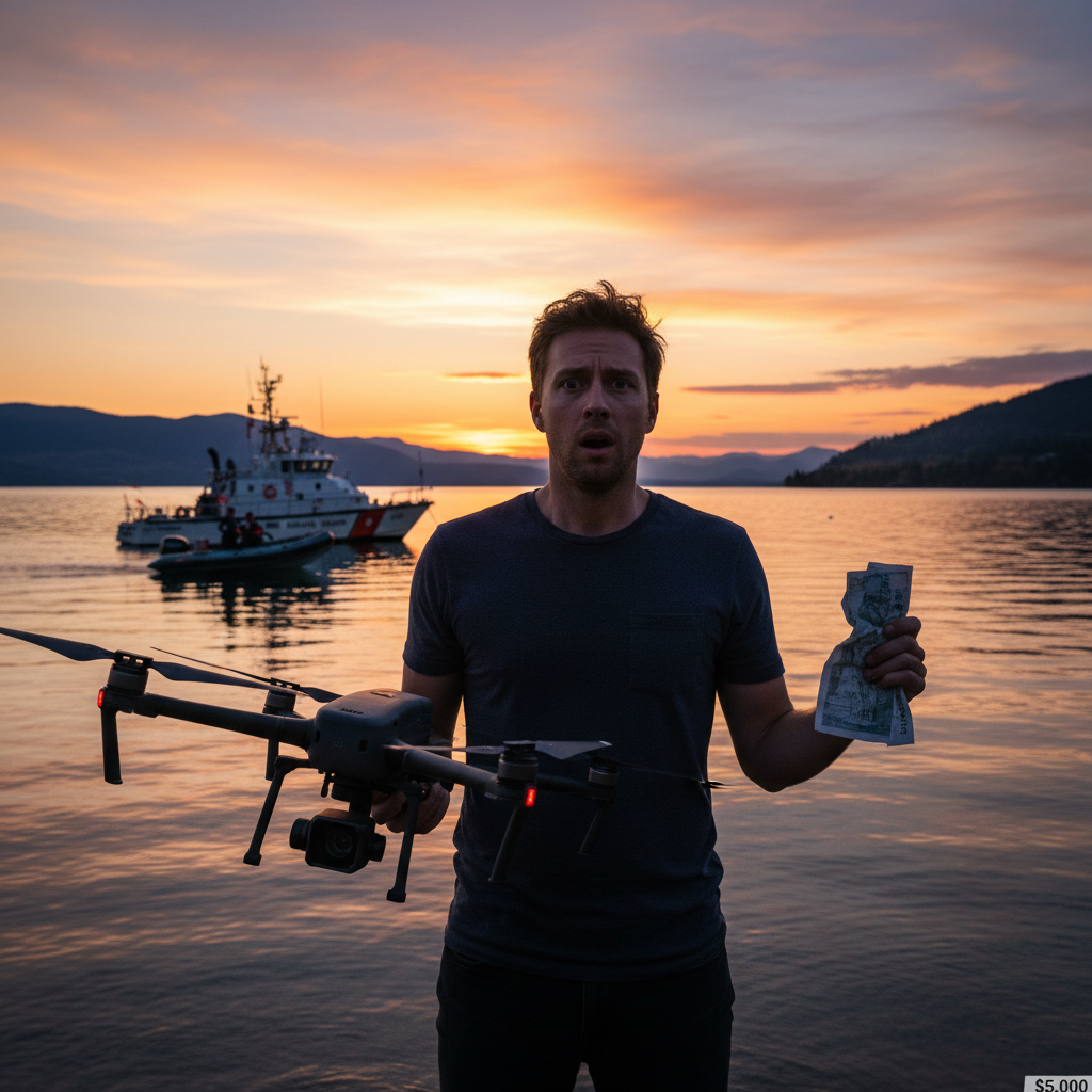 That drone guy on Okanagan Lake? He just got a $5,000 bill.