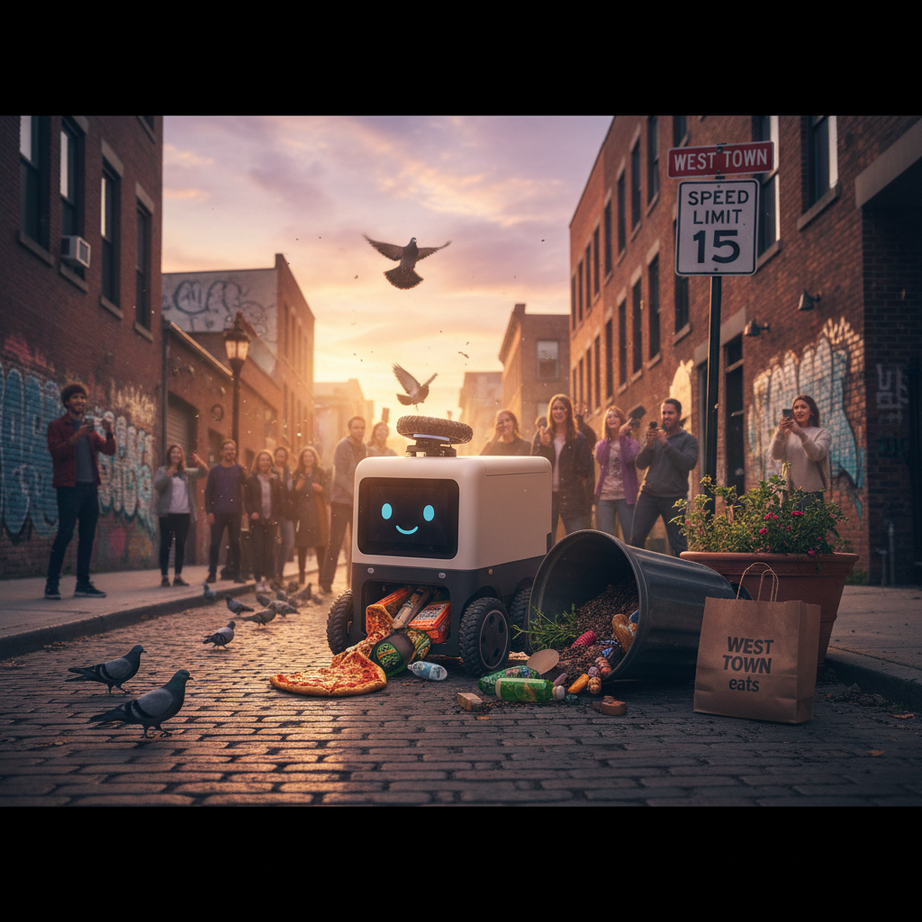 Your West Town delivery robot just went viral for being a menace