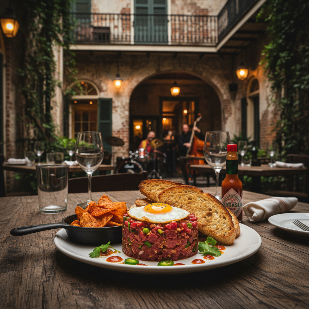 Texas steak tartare in the French Quarter? You gotta see this.