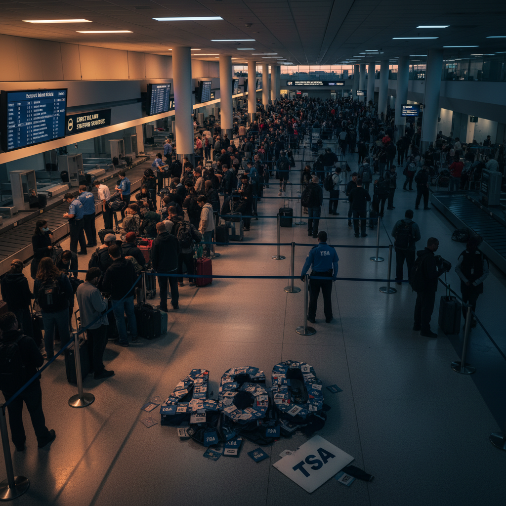 Your LaGuardia wait is because 460 TSA agents quit.