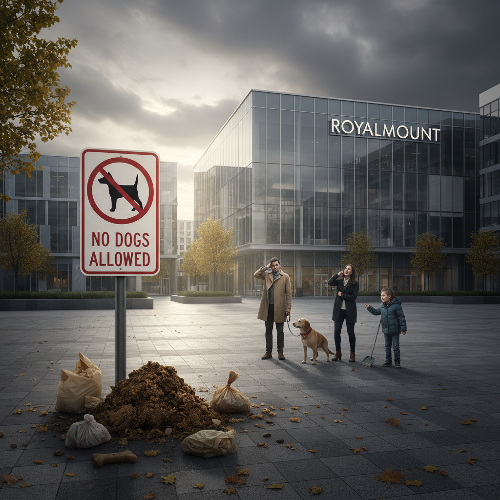 Royalmount bannit les chiens à cause des crottes. Sérieux?
