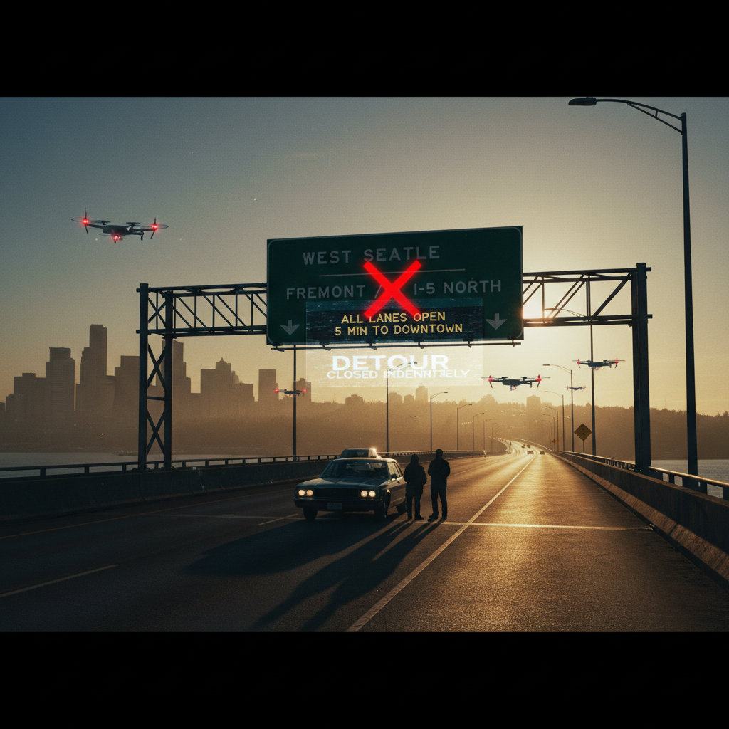 That West Seattle High Bridge sign is lying to you