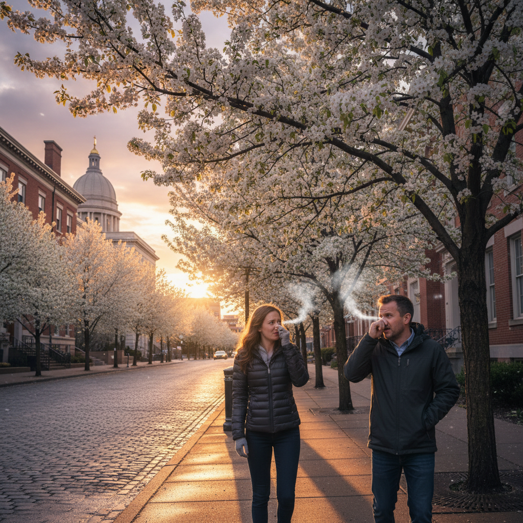 Columbus's "pretty" spring trees smell like what?!