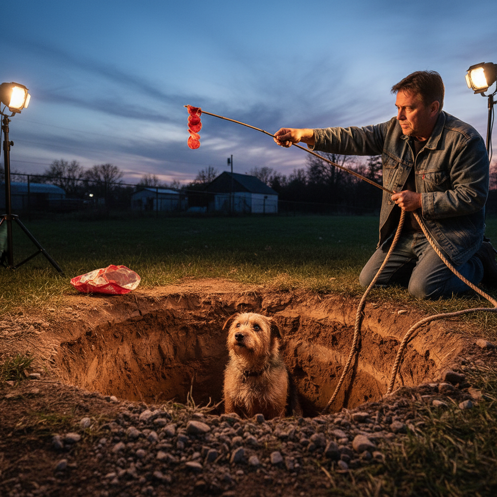 Your dog fell in a 12-foot sinkhole and pepperoni saved it