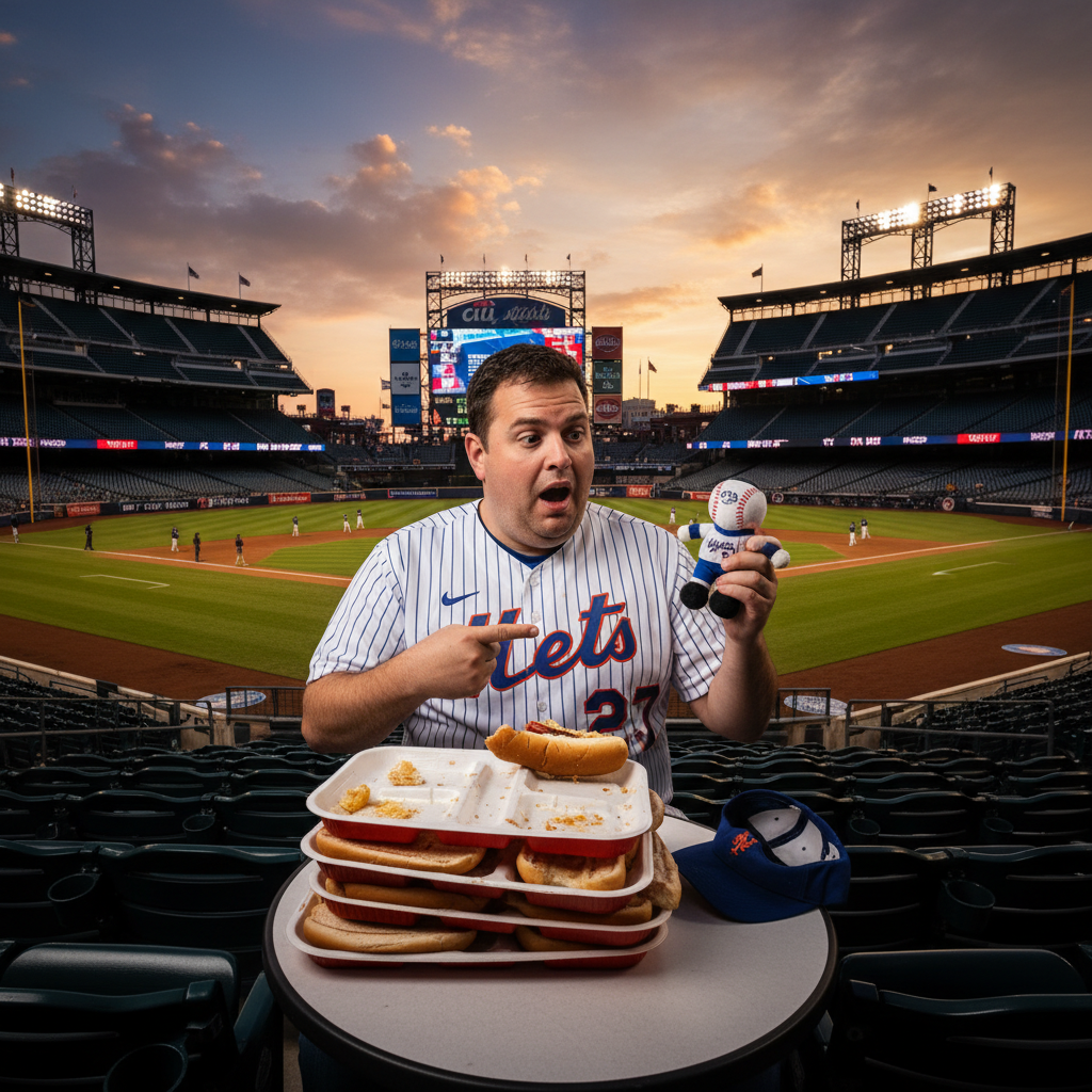 Someone ate nine hot dogs at Citi Field. You won't believe why.
