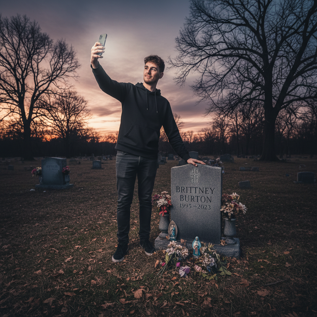Cody Russell took a selfie at Brittney Burton's grave. Your thoughts?