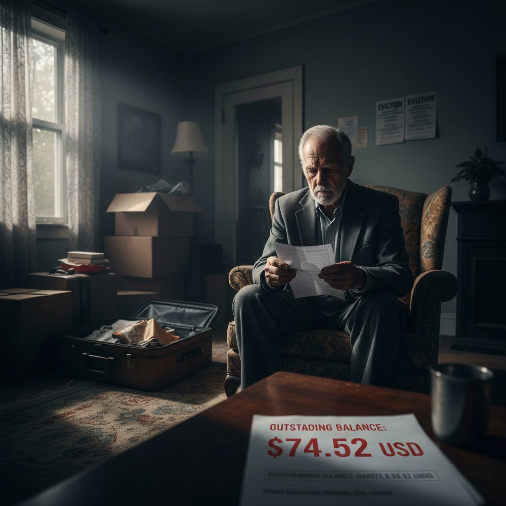 They want to evict him over $74.52. Seriously?