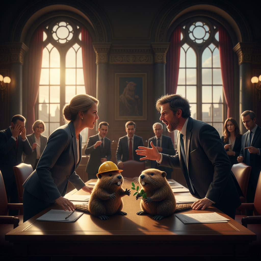 Your politicians are fighting about "eager beavers." Seriously.