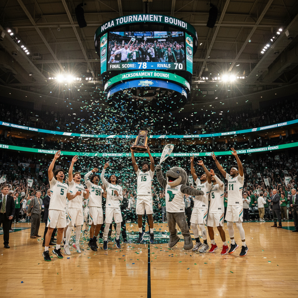 Your Jacksonville Dolphins just danced into March Madness.