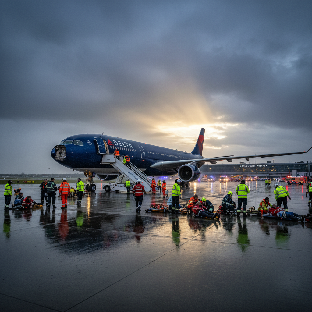 Your Delta flight from Amsterdam just landed with 25 injuries.