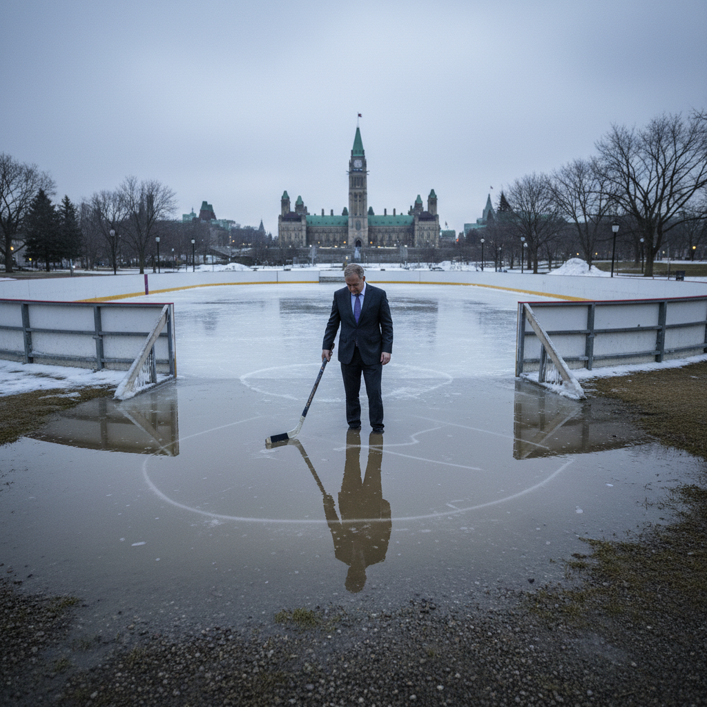 Your Mayor's melting rink photo is peak Ottawa sad.