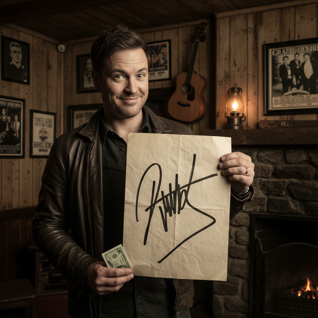 Alan Doyle signed what for twenty bucks?