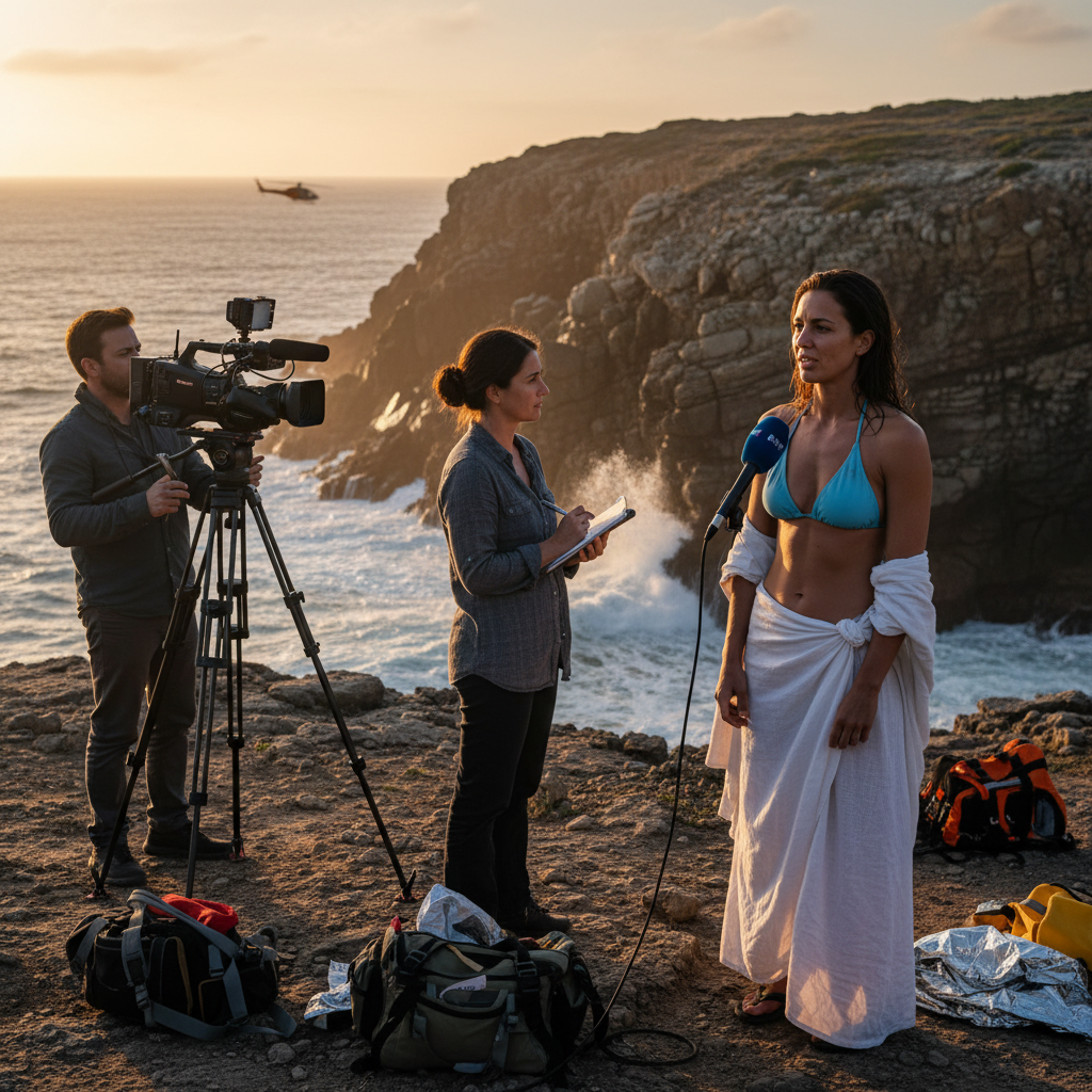 Remember Maria's bikini cliff rescue? She's talking.