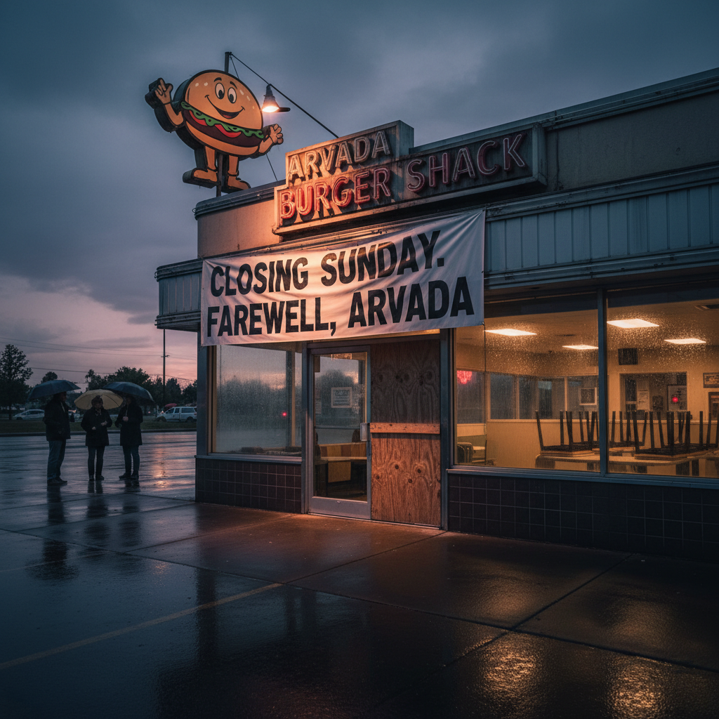 Your favorite Arvada burger joint is gone Sunday.