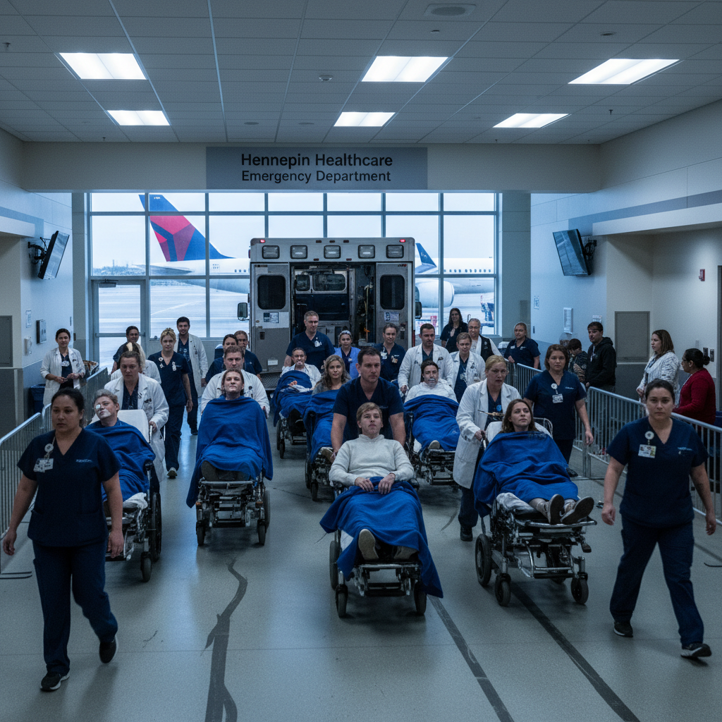 Your Delta flight just landed 25 people in Hennepin Healthcare