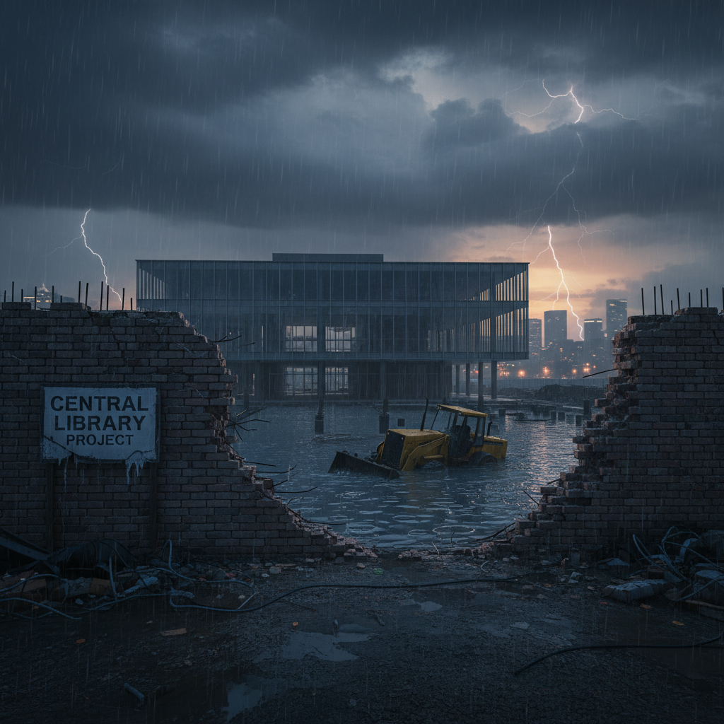 Your Central Library plans just hit a wall, eh?