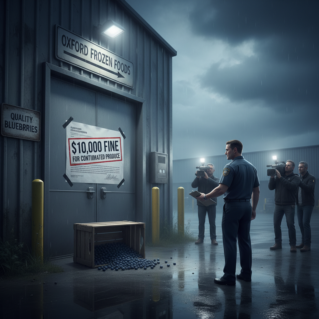Oxford Frozen Foods got fined $10,000. For your blueberries.