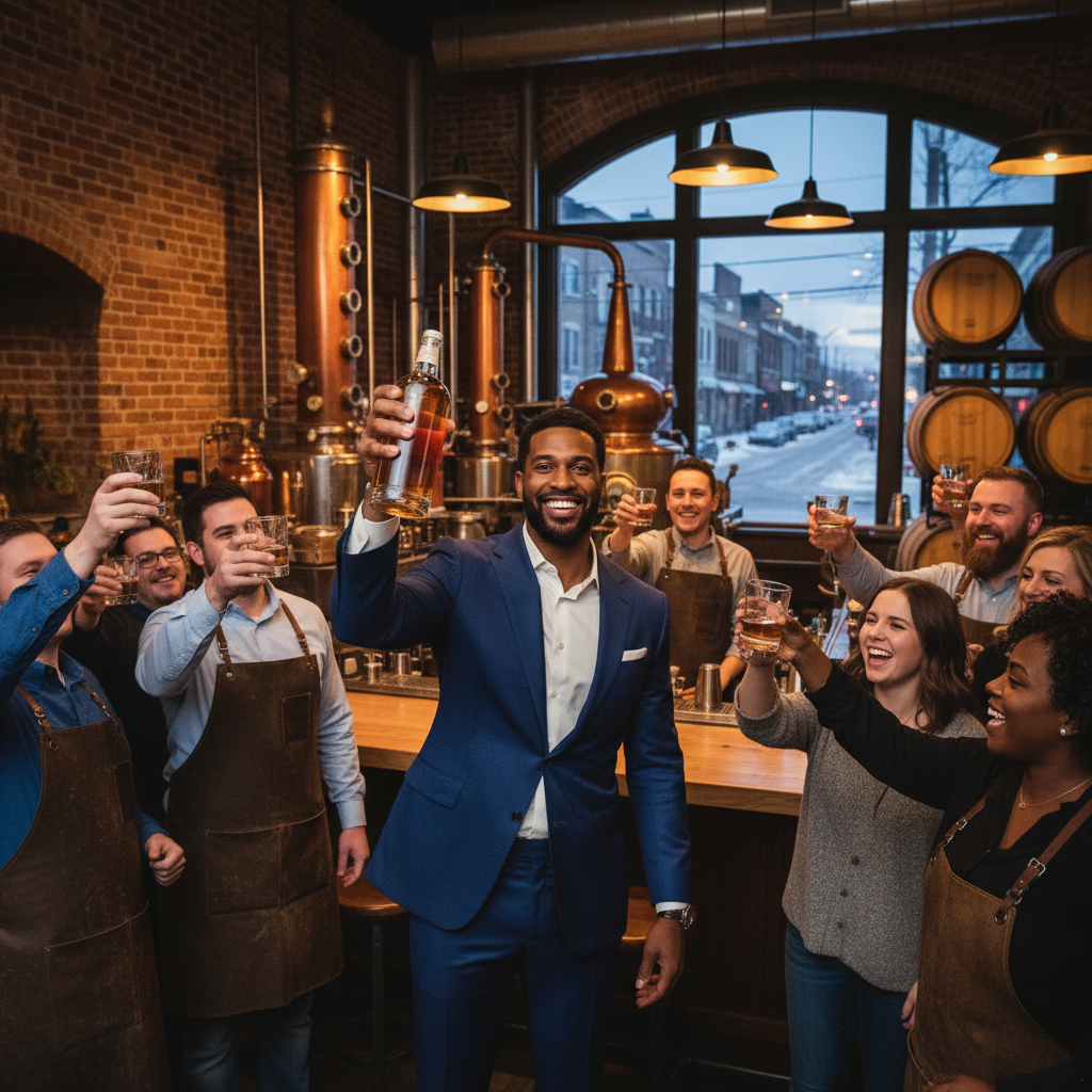 Your Lions star Nate Burleson is making spirits in Ferndale.