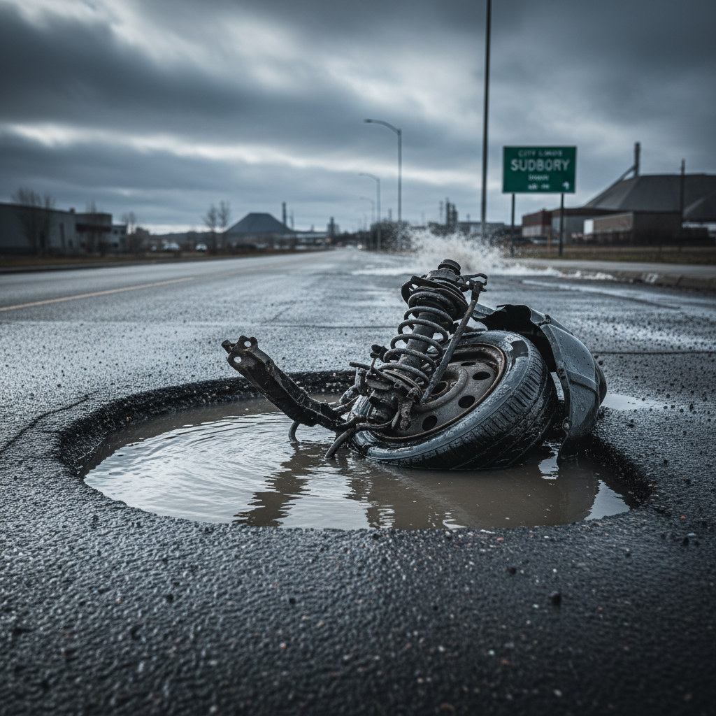 Good luck getting Sudbury to pay for your pothole damage