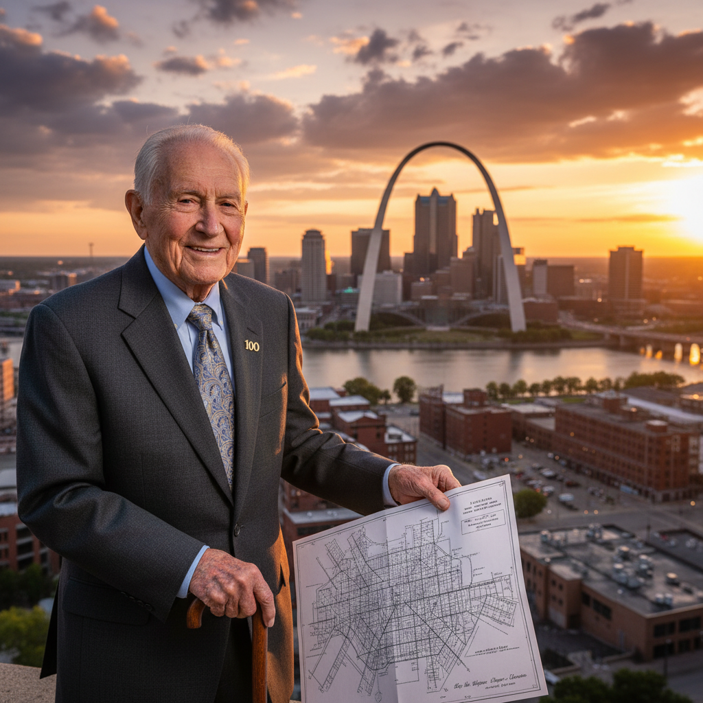 Wally Mayer just hit 100 and he built our St. Louis.