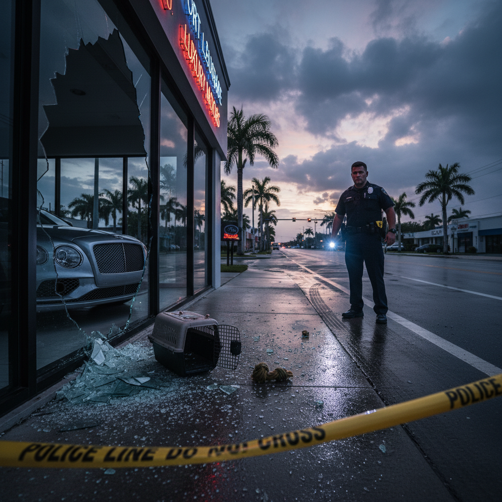 Someone stole a Bentley AND a puppy in Fort Lauderdale.