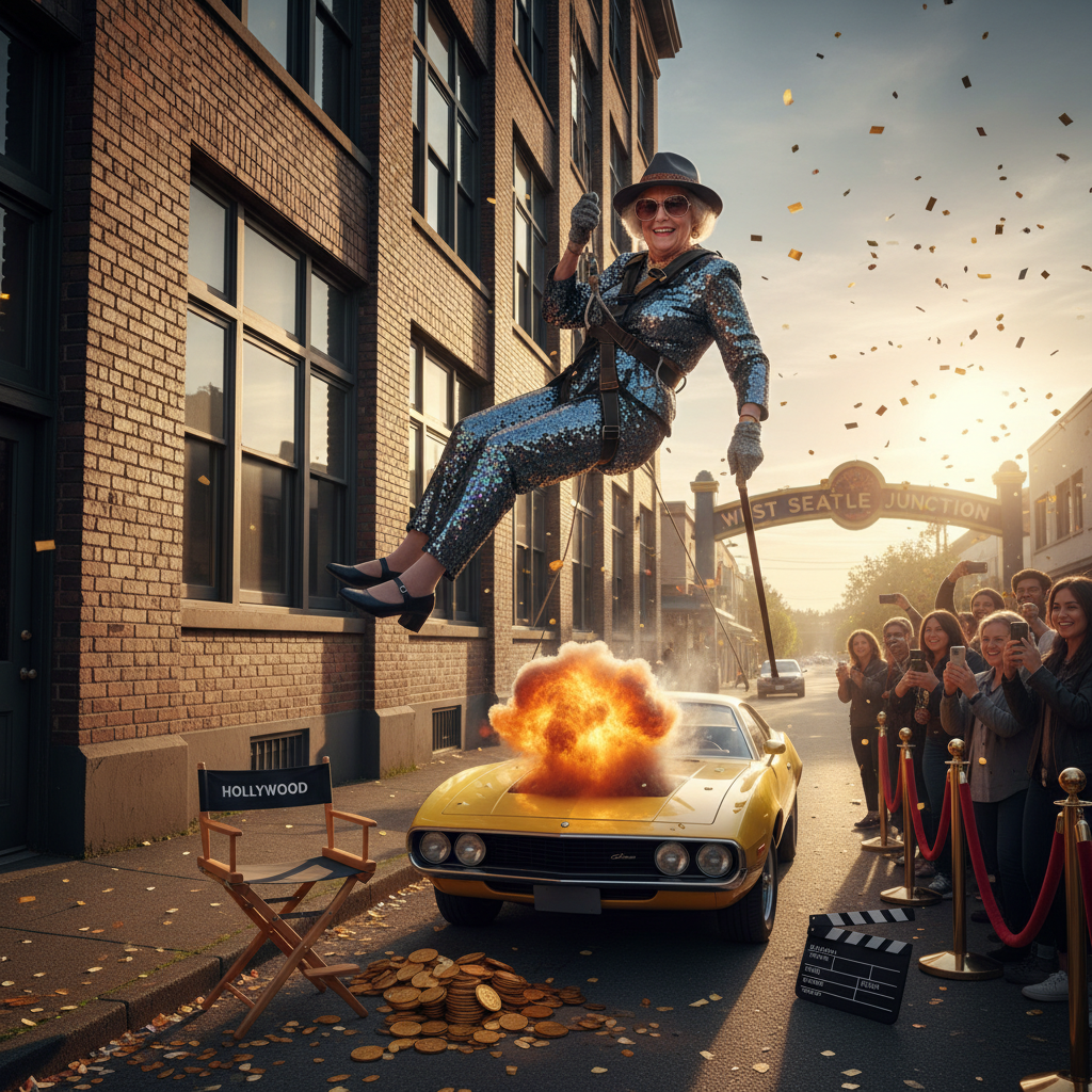 A 93-year-old just went full Hollywood in West Seattle.
