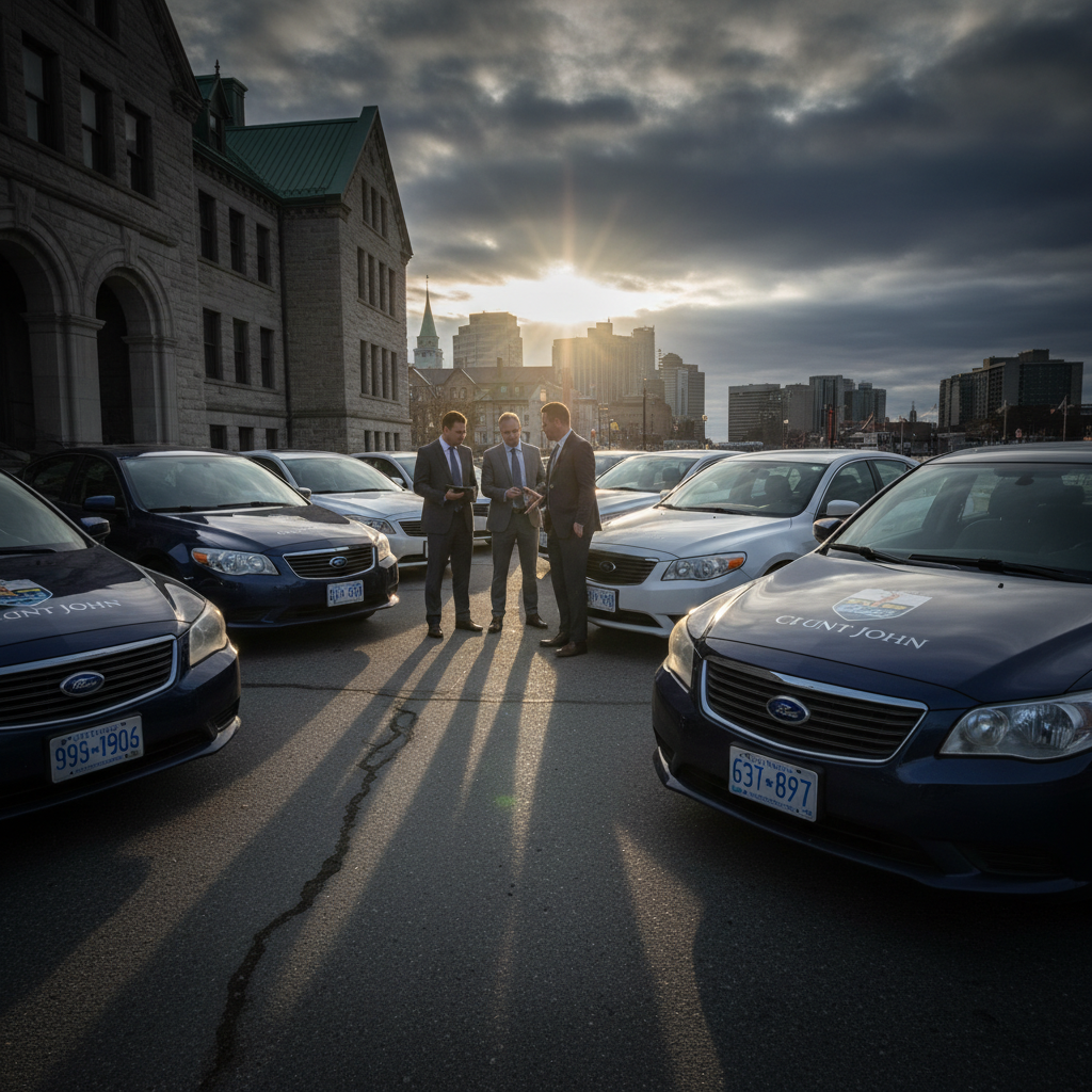 Why are your Saint John city cars rocking Ontario plates?