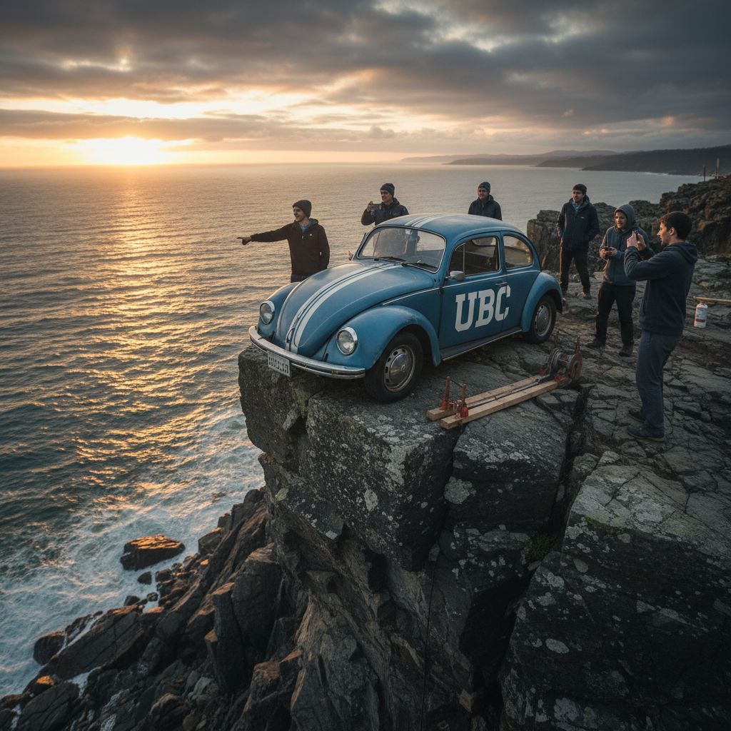 UBC students just put a Beetle on a cliff. You need to see this.