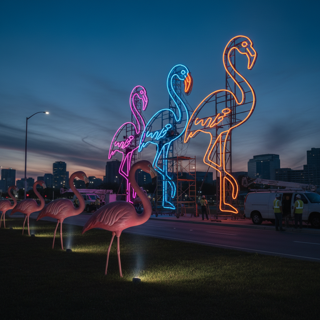 Your Flamingo signs are going LED. Can you believe it?