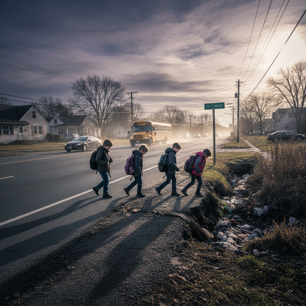 West Haven kids don't have sidewalks and that's a problem