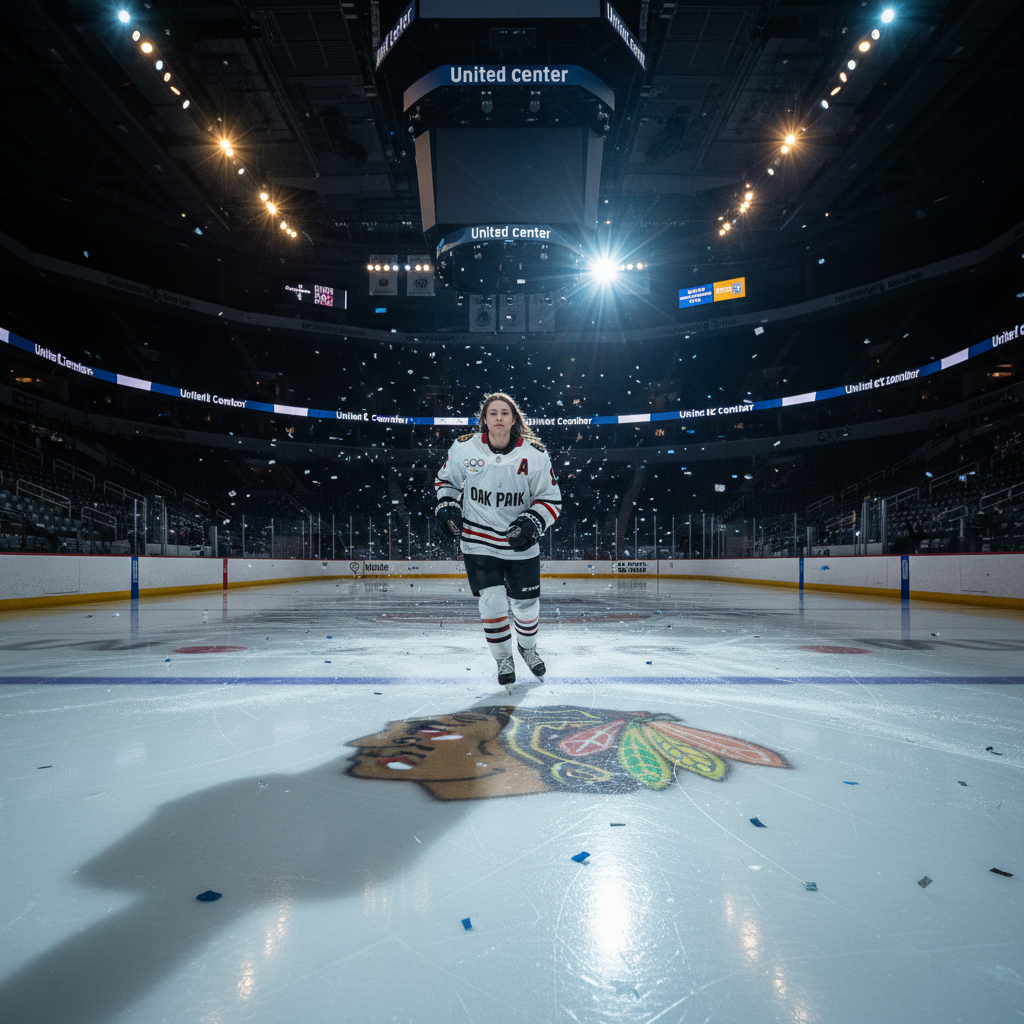 Did Oak Park's Olympian just own center ice at the United Center?