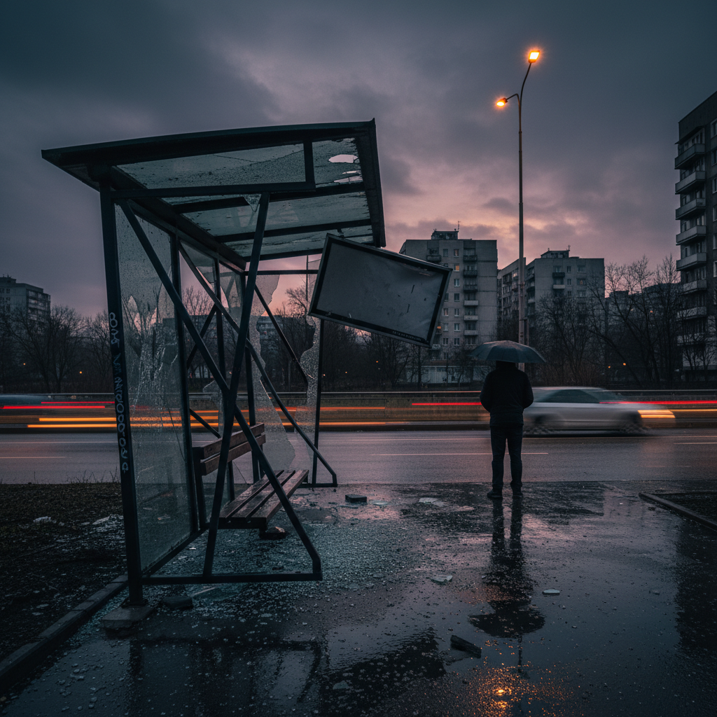 Your bus shelter is broken. Is it even the city's problem?