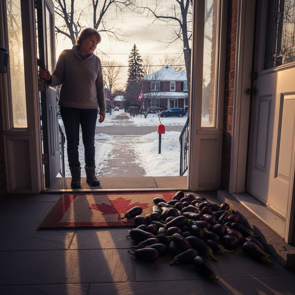 Someone's sending random eggplants to your Ottawa doorstep. What gives?