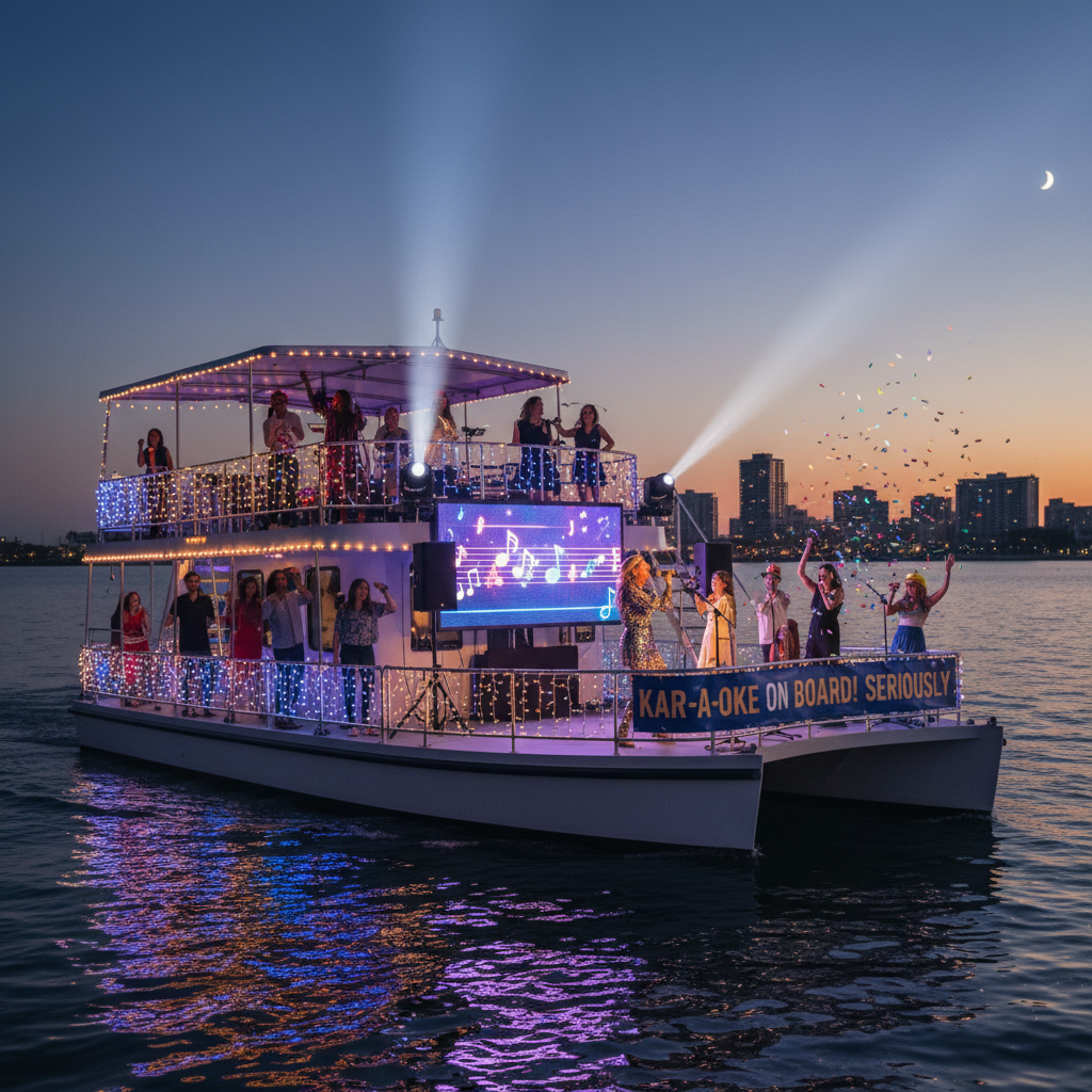 Your party boat just added karaoke. Seriously.