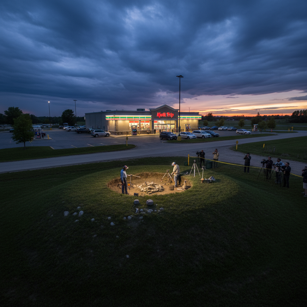 They found a burial mound near YOUR Kwik Trip. Seriously.