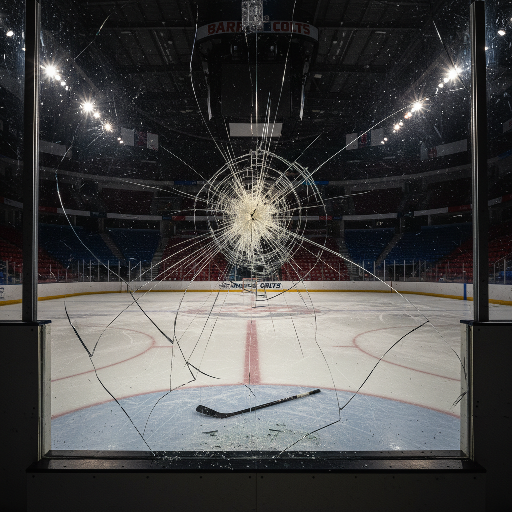 Someone broke the glass at a Barrie hockey rink. Your thoughts?