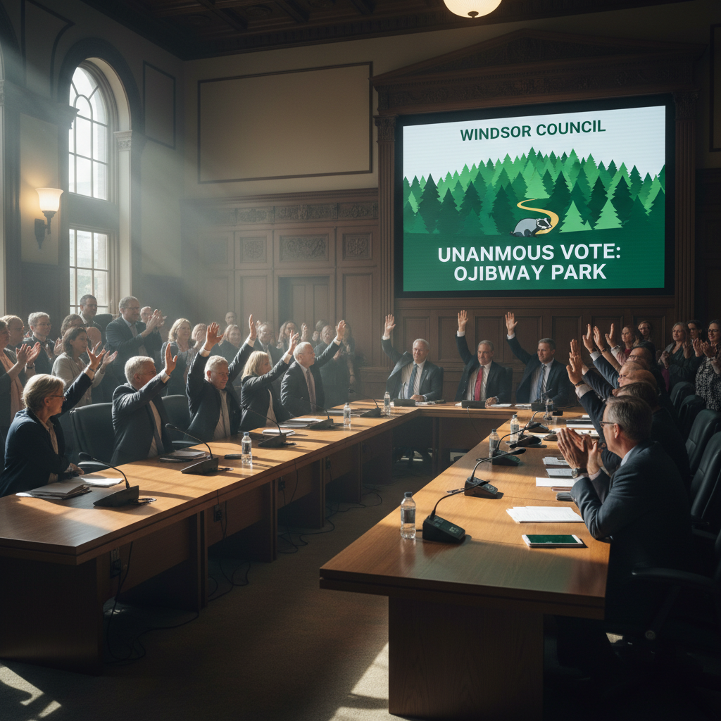 Windsor Council just voted 10-0 for Ojibway Park. This is good.