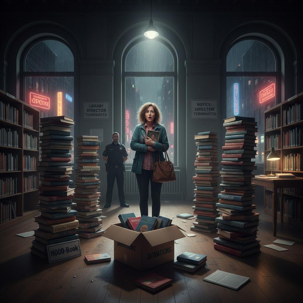 Your library director got fired over 100 books.
