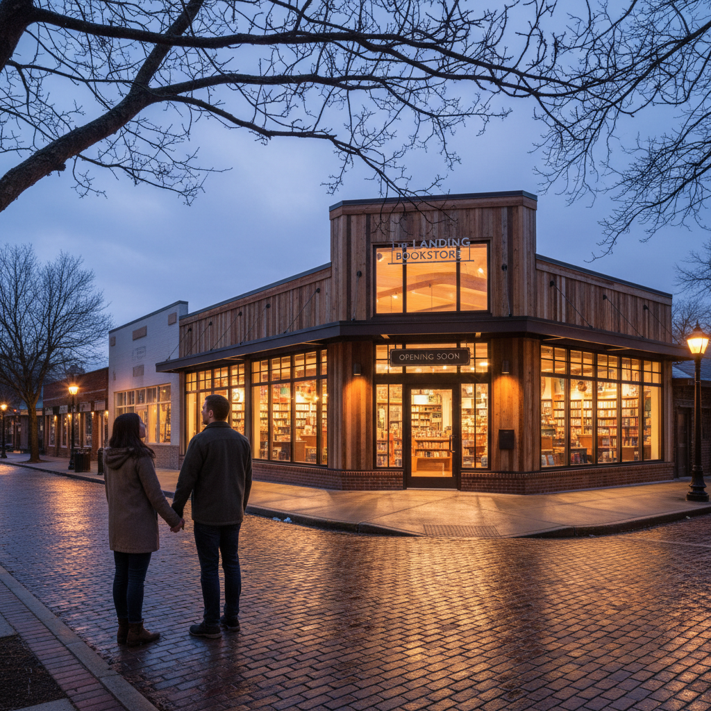 Remember The Landing? Your new bookstore is nearby.