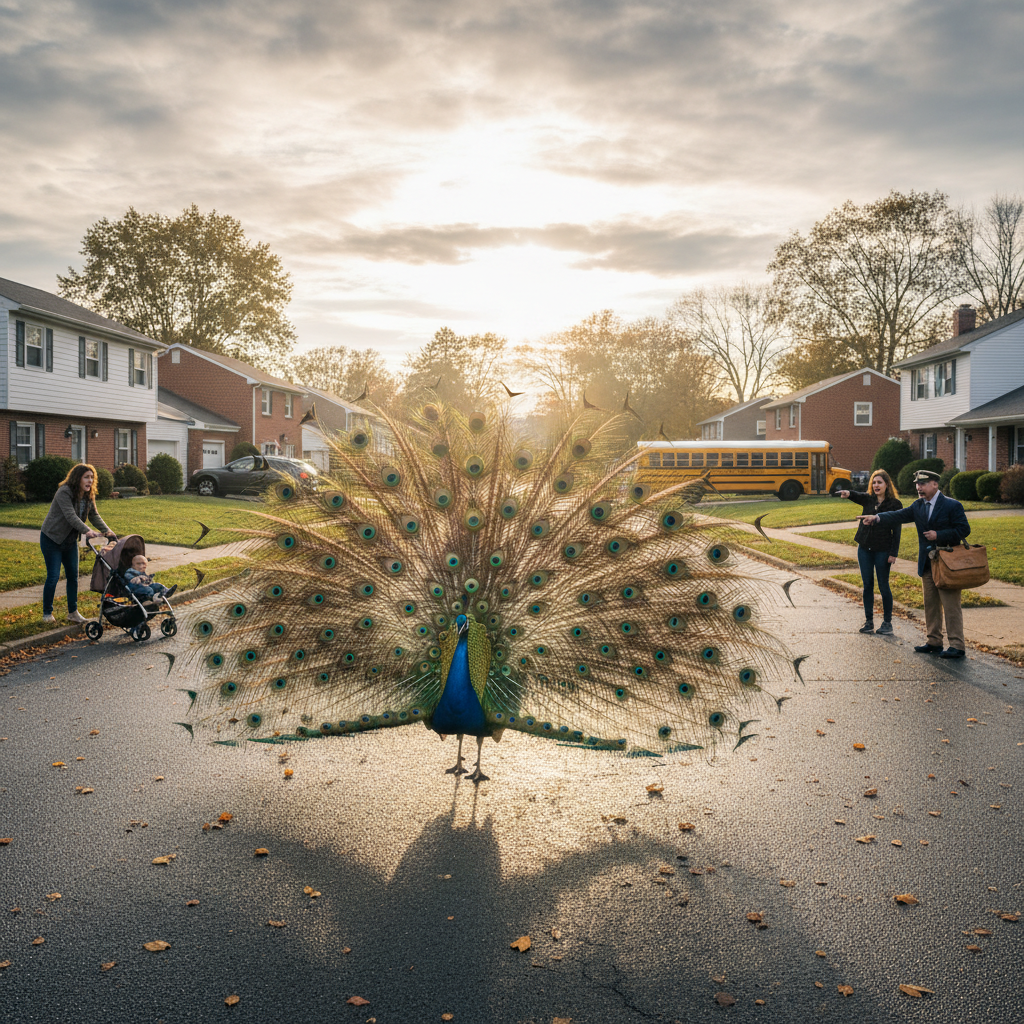 A peacock is loose in Lower Moreland. Seriously.