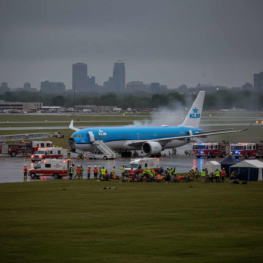 Your Amsterdam flight just made an emergency stop at MSP, 25 injured.