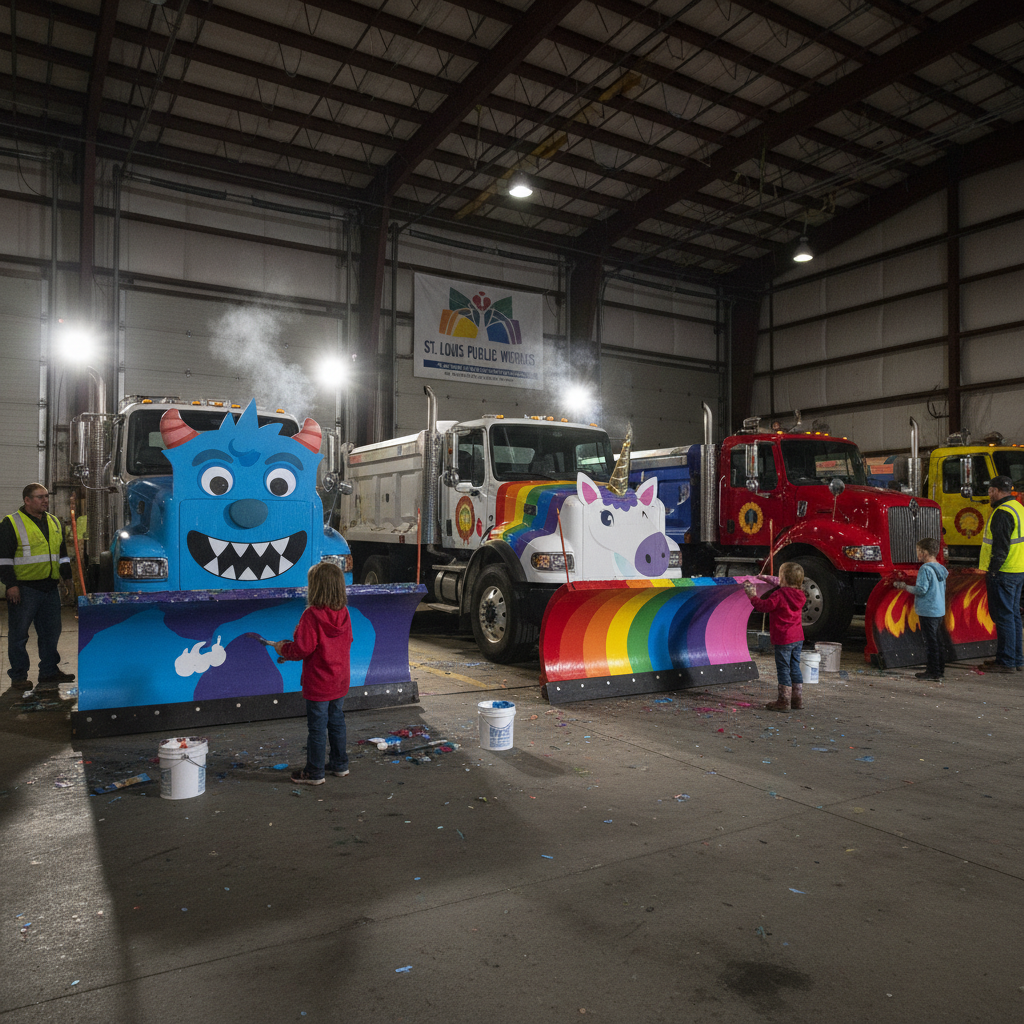 Oakville kids gave St. Louis snowplows a glow up